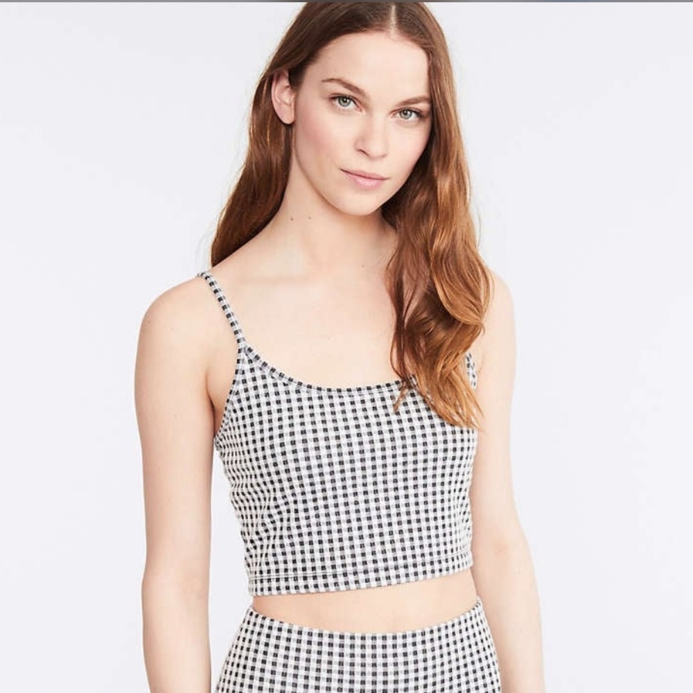 Lou & Grey Black and White Gingham Camisole